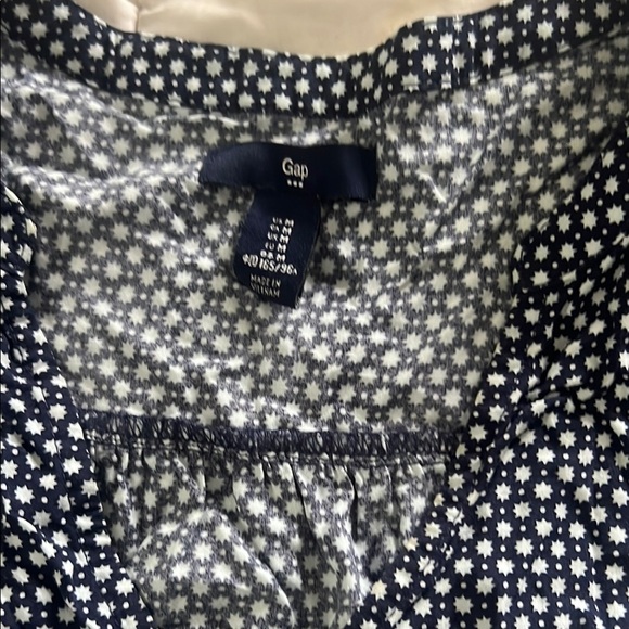 GAP Blue Long Sleeve Fitted Blouse - Picture 2 of 4